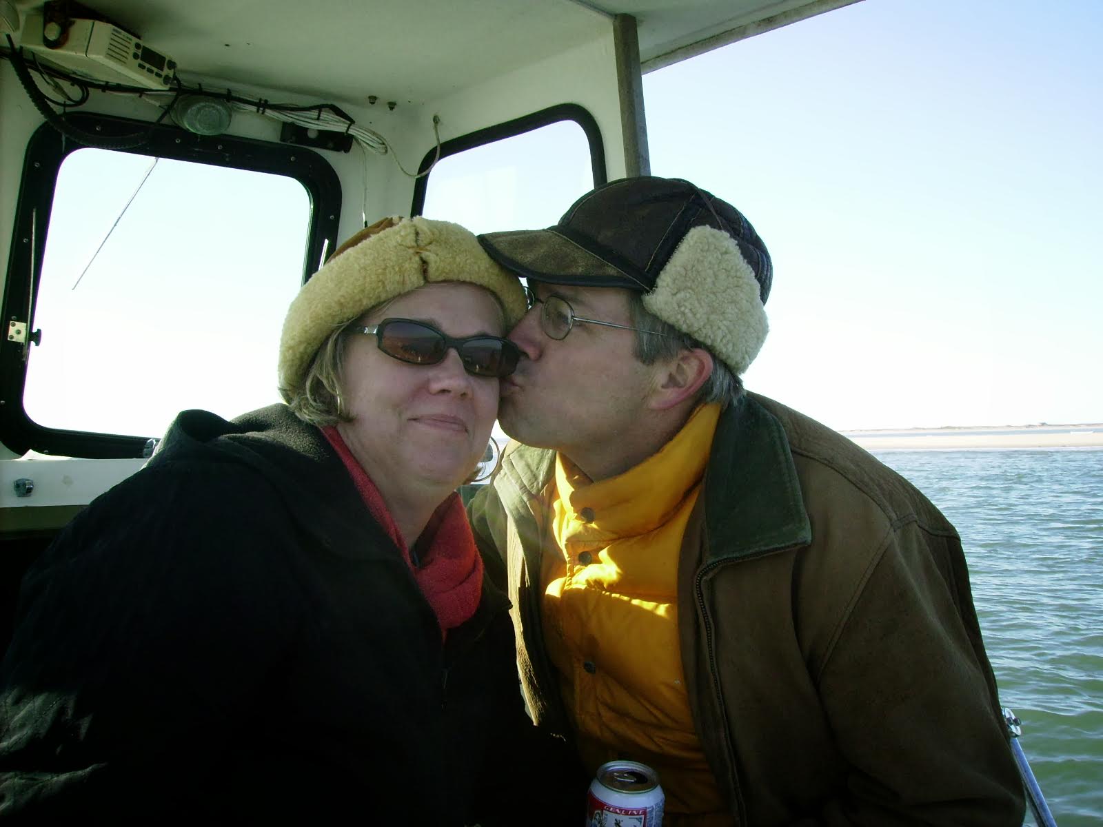 Elizabeth Haywood at the beach on a boat, enjoying the water and sunshine